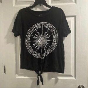 On fire black astrological zodiac horoscope astrology graphic shirt